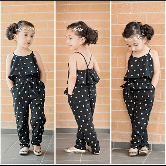 Distressed Beauty Boutique Other - NWT Black 2PC Sweetheart Polka Dot Jumpsuit Set